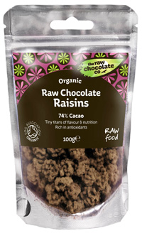Raisins Raw Chocolate 125g