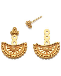 Satya Half Moon Mandala Earrings - Gold