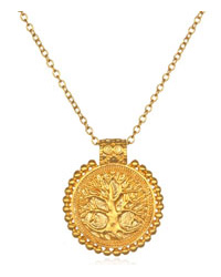Satya Earth and Moon Mandala Necklace in Gold