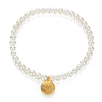 Satya Gold Pearl Lotus Bracelet - Lotus Blossom