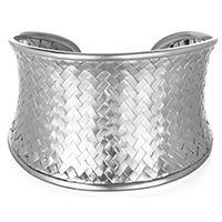 Satya Medium Silver Basketweave Bracelet Cuff