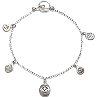 Satya Silver Om, Hamsa, Lotus Charm Bracelet - Pieces Of You