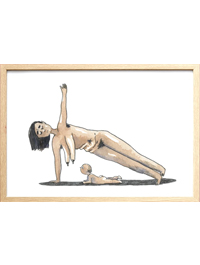 Mom And Baby Sideplank - A5