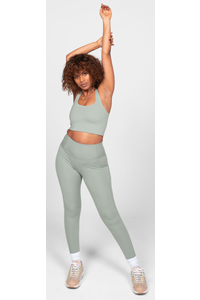 Girlfriend Collective Compressive High-Rise Legging Long (Agave)