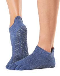 ToeSox Full Toe Lowrise Grip (Navy Blue)