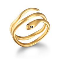 Satya Gold Snake Coil Ring
