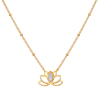 Satya Cultivate Intuition Lotus Moonstone Necklace