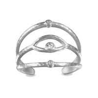 Satya Shielded from Negativity Eye Silver Ring
