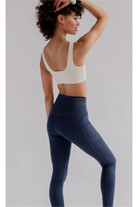 Girlfriend Collective Compressive High-Rise Pocket Legging 7/8 (Midnight)