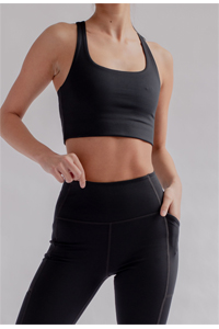 Girlfriend Collective Compressive High-Rise Pocket Legging Long (Black)