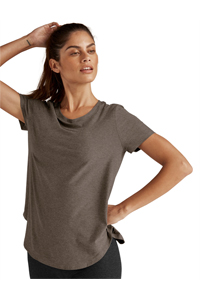 Beyond Yoga Featherweight On The Down Low Tee (Soft Umber Heather)