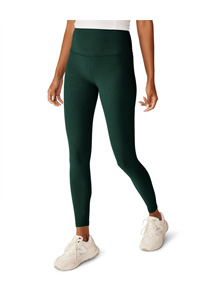 Beyond Yoga High Waisted Midi Legging (Dark Spruce Green Heather)