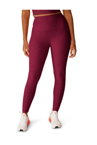 Beyond Yoga High Waisted Midi Legging (Bordeaux Heather)