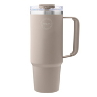 AYA&IDA Thermo Cup with Straw - 885ML (Cream Beige)