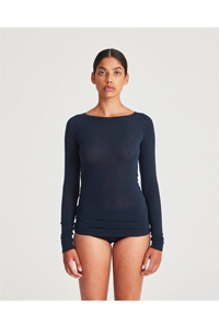 Gai + Lisva Amalie Wool Top (Midnight Blue)