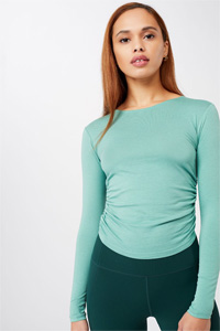 Mandala Side Ruffled Longsleeve (Seafoam)