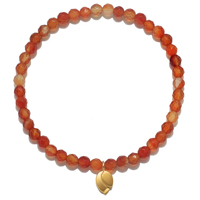 Satya Rooted in Strength Lotus Carnelian Gemstone Bracelet