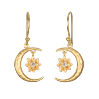 Satya Spirit in Transformation Lotus Moon Earrings