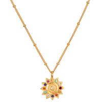 Satya Vibrant Self Multi Stone Lotus Necklace 