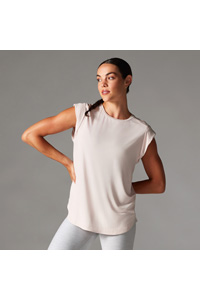 Tavi Cap Sleeve Muscle Tee (Soft Blush)