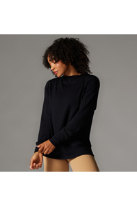 Tavi Cozy Funnel Neck Sweatshirt (Ebony)