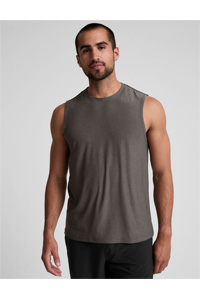 Beyond Yoga Featherweight Freeflo Muscle Tank (True Gray Heather)