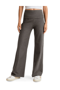 Beyond Yoga Spacedye Foldover Wide Leg Pant (True Grey Heather)