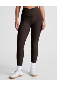 Beyond Yoga Spacedye At Your Leisure High Waisted Midi Legging (Dark Chocolate Heather)