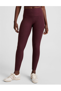 Beyond Yoga Spacedye High Waisted Midi Legging (Midnight Burgundy Heather)