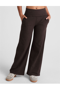 Beyond Yoga Spacedye Laid Back Wide Leg Pant (Dark Chocolate Heather)