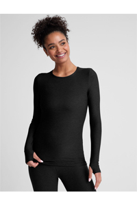 Beyond Yoga Featherweight Classic Crew Pullover (Darkest Night)