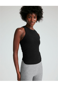 Beyond Yoga Featherweight Your Fit Shirred Tank (Darkest Night)
