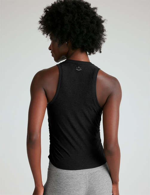 Beyond Yoga Featherweight Your Fit Shirred Tank (Darkest Night)