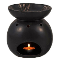 Keramik duftlampe, sort