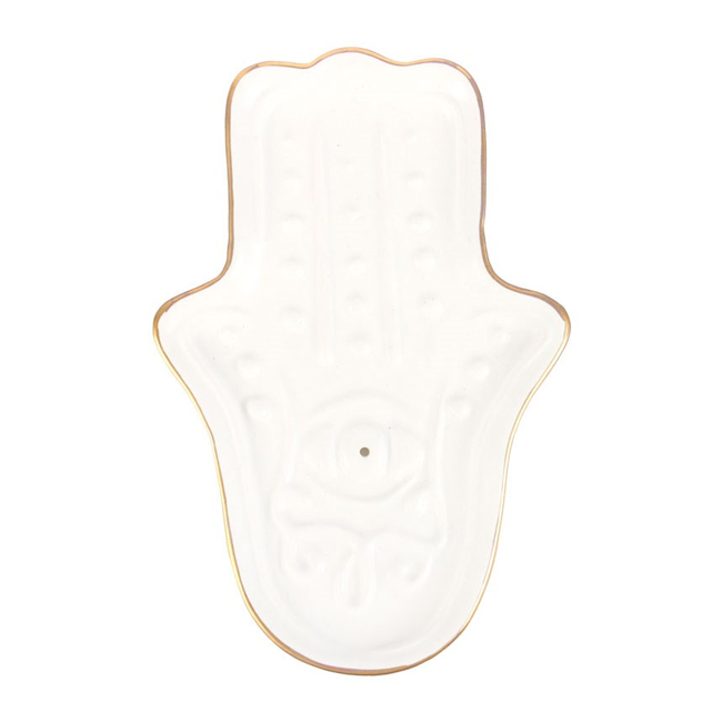 Hvid Hamsa Røgelsesholder