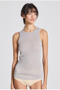 Gai + Lisva Alberte Wool Top (Light Grey Melange)