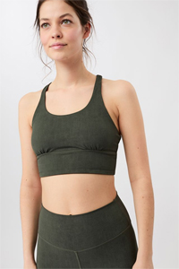 Mandala Monoprinted Bra (Moss)