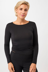 Mandala Side Ruffled Longsleeve (Black)