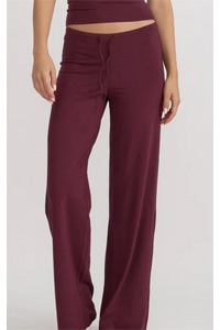 Organic Basics Everyday Straight Leg Pants (Plum)