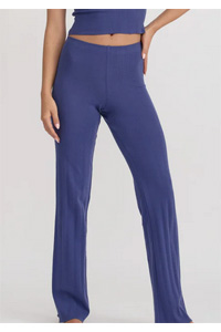 Organic Basics Pointelle Straight Leg Pants (Eclipse)