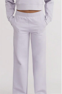 Organic Basics Weekend Straight Leg Sweatpants (Soft Lilac)