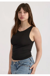 Organic Basics Everyday Mock Neck Top (Black)