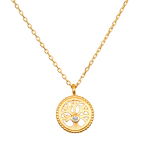 Satya Firmly Rooted White Topaz Tree of Life Necklace