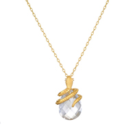 Satya Manifest Rebirth White Topaz Snake Necklace 