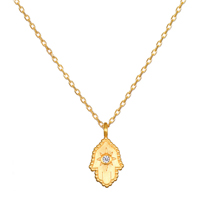 Satya Protective Hand White Topaz Hamsa Necklace