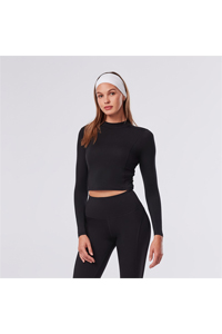 Tavi Mock Neck Long Sleeve (Ebony)