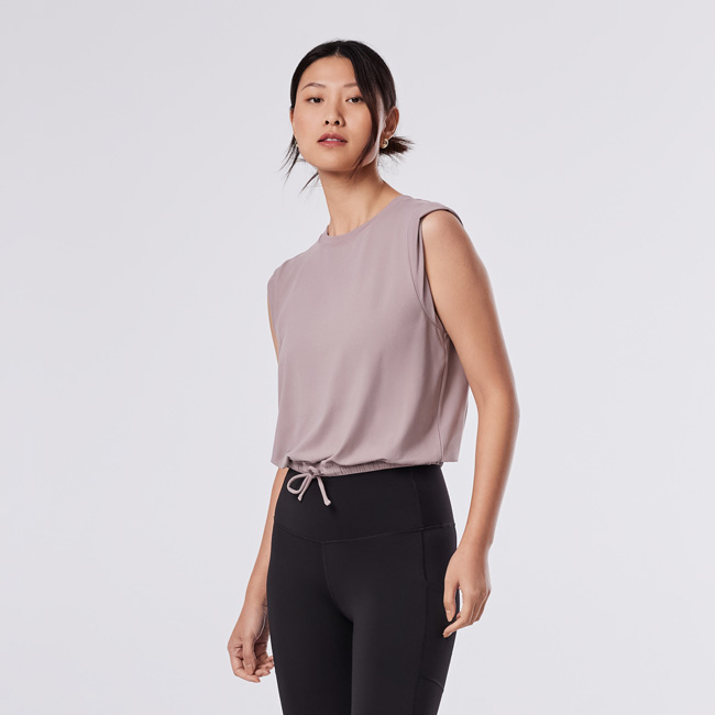 Tavi SoftTec Crop Tie Tee (Lavender Mist)