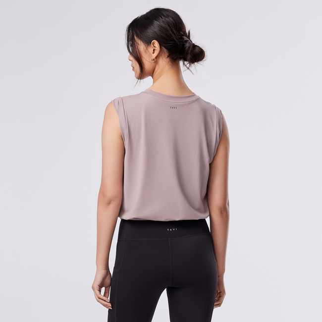 Tavi SoftTec Crop Tie Tee (Lavender Mist)