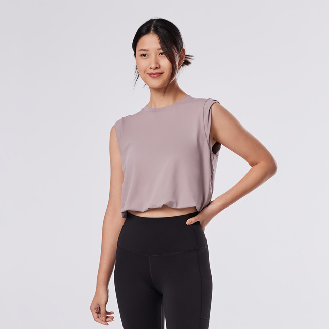 Tavi SoftTec Crop Tie Tee (Lavender Mist)