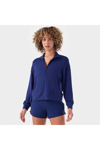 Tavi 3/4 Zip Cozy Fleece Pullover (Deep Navy)